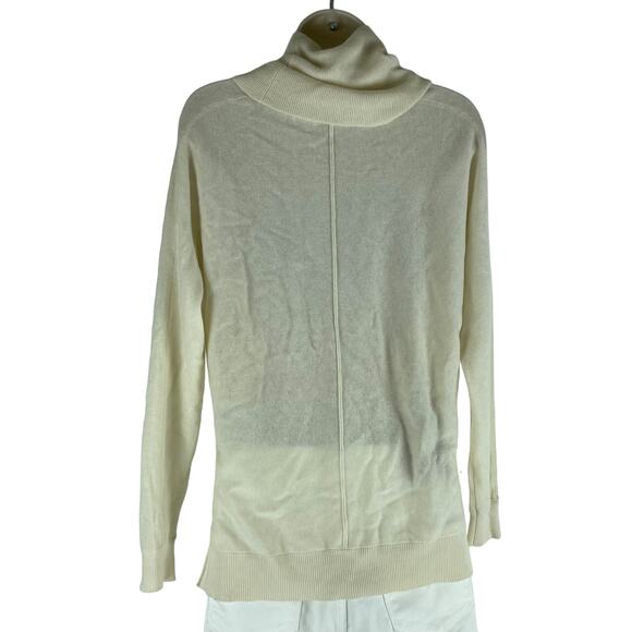 Vince Seamed Cowl Neck Wool Cashmere Sweater Ivory Boxy Size XXS - Picture 6 of 8